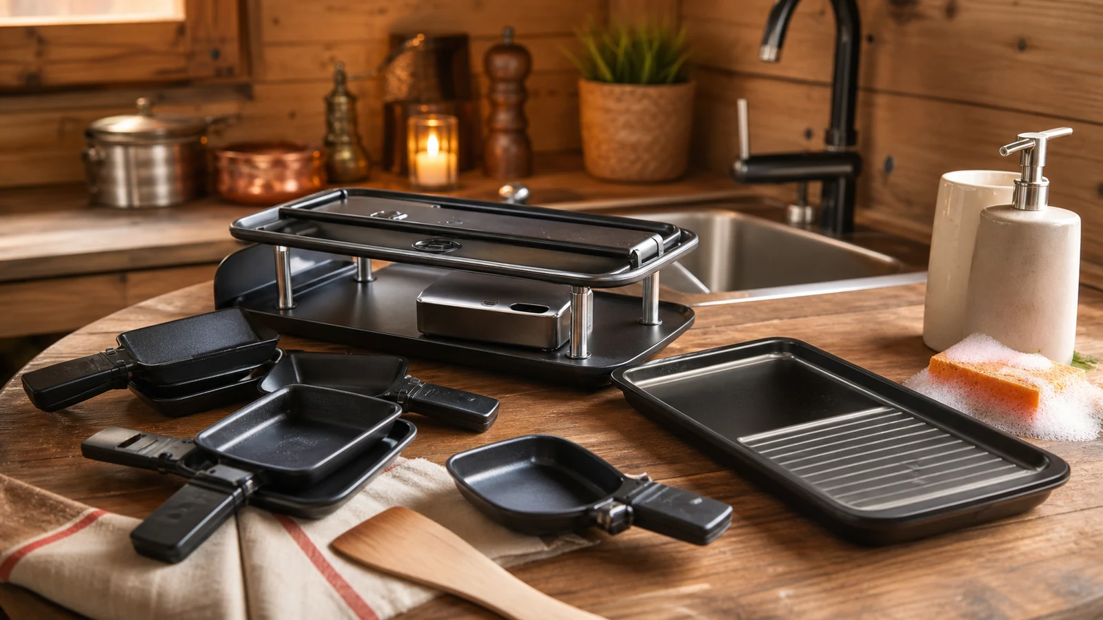 Nettoyer son appareil à raclette, poêlons et plaque après le repas