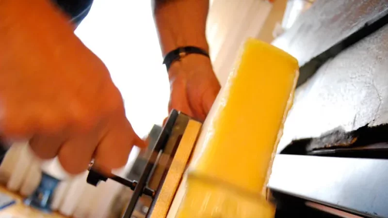 Fromage à raclette sans croûte en tranches