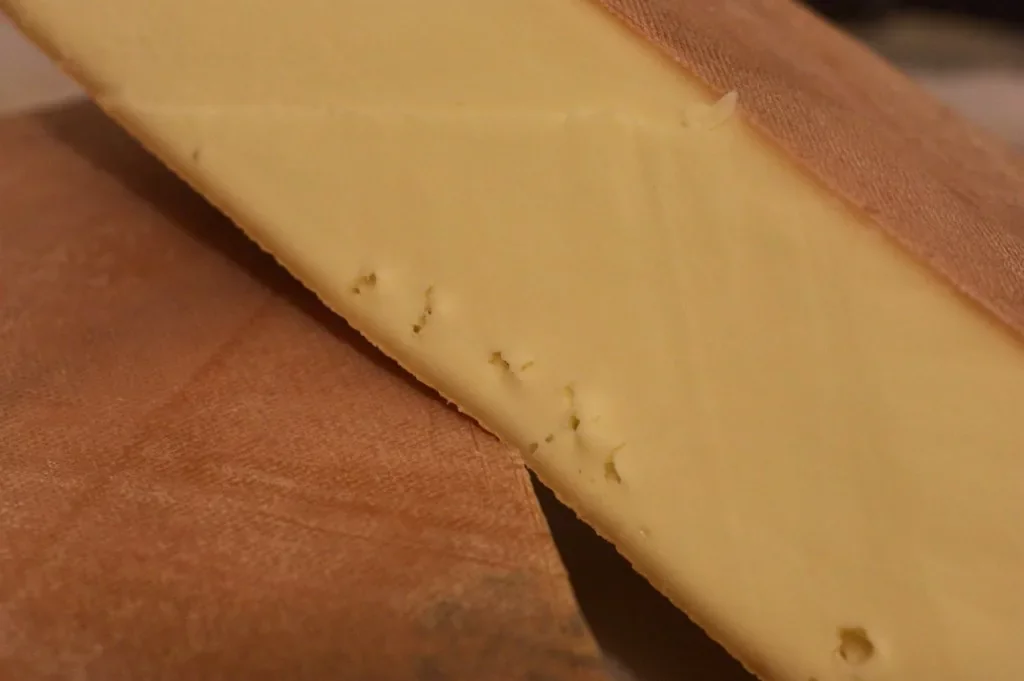 Tranche de fromage à raclette au lait cru